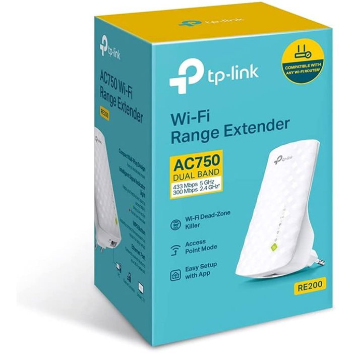 TP-Link RE200 Repetidor de Red WiFi AC750 Blanco